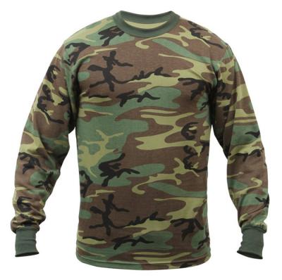 China Anti Pilling Cheapest Fashion Camouflage Military T Shirt For Mens Design Camouflage Long Sleeve T Shirts For Sale for sale