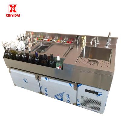 China Bar bartender Bar station Stainless steel cocktail station Customized cocktail bartender console in commercial bar for sale