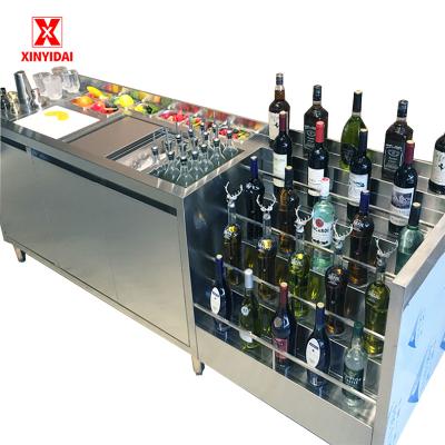 China Restaurant/tavern/bar Beverage preparation counter Cocktail bar Stainless steel bar for sale