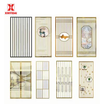 China Medieval modern Interior decorative partition, room partition screen, stainless steel metal screen for sale