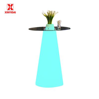 China Durable Outdoor luminous high leg table suit bar bar cocktail party round loose table outdoor small bar for sale