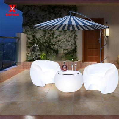 China Modern Led lounge furniture intelligent sofa suit lighting waterproof bar furniture for sale