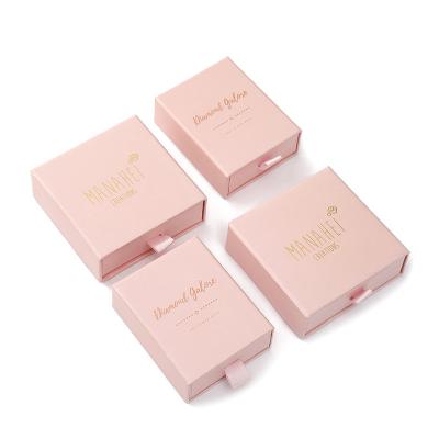 China Customized Color Reused Materials Factory Price, LOGO Drawer Jewelry Box Jewelry Packaging Box Stud Earrings Bracelet Pull Pendant Cardboard for sale