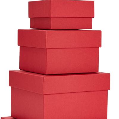 China Recycled Materials Wholesale 4 Sizes Assorted Nesting Paper Gift Boxes With Lids for sale