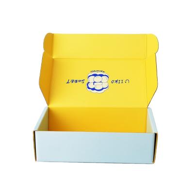 China Recycled Materials Custom Recycled Logo Printed Pink Luxury Corrugated Folding Kraft Paperclothing Jewelry Shipping Box For Large Boxes for sale