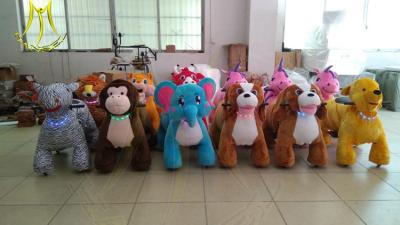 China Hansel amusement children ride on plush battery operated zoo animal for sale