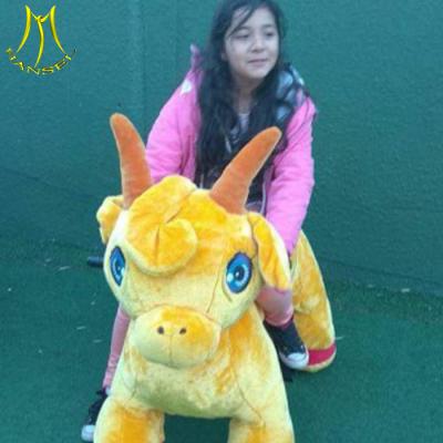 China Hansel  riding donkey toy furry animal toy ride plush walking animal horse toy for sale