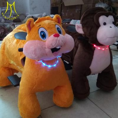 China Hansel battery operated plush animal toy amusement kids ride on electric animals for sale