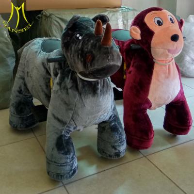 China Hansel safari animals go karts hot mall ride on toys walking plush electric animal for sale