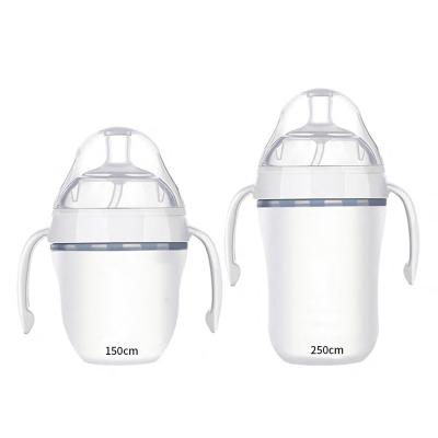 China BPA Free 2Pcs 250ml And 150ml Wholesale Custom Design Professional BPA Free Food Grade Silicone Baby Feeding Bottle Sets for sale