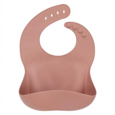 China Baby Product BPA Free Food Grade Silicone Bibs Soft Waterproof Easy Clean Silicone Baby Bib for sale