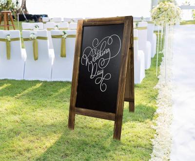 China MDF Wooden Sight A-Frame Magnetic Chalk Sign Board for sale