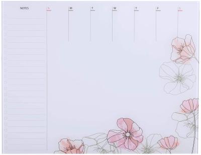 China Office Glass Desk Weekly Planner, 17