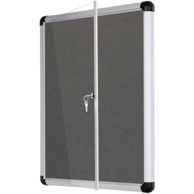 China Notice Pin Aluminum Frame Lockable Message Table/Cloth Panel /Showcase Board 24 x 36