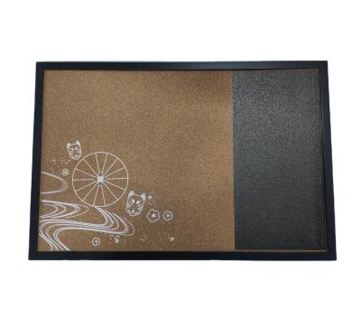 China Black Color Wooden Photo Display Frame Printing Cork Board, Message Board For Home And Office Decoration for sale