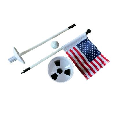 China Golf Event Detachable Golf Hole Cup and Flag for Driving Range Backyard Practicing Putting Green flagpole golf hole for sale