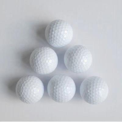 China Popular custom logo and color 2 piece rubber and surlyn golf range balls for tournament and daily practice for sale