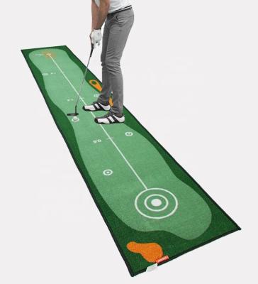 China Golf putting practice Indoor Practice Golf Putting Carpet 9.84*1.64FT Anti Slippery Training Mat golf practice tool for Home Use for sale