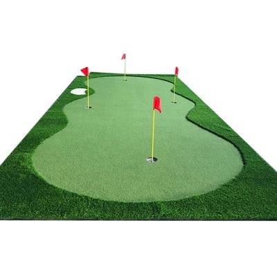 China Golf OEM Mini Golf Course Outdoor Indoor Practice Golf Putting Mat Portable Large Size Golf Putting Green for sale