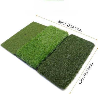 China Indoor Outdoor Floor High quality 3-in-1 golf hitting mat personal Folding artificial turf golf multi-function practice mat for sale