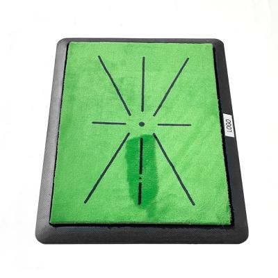 China Indoor Outdoor Floor Advnaced guides and rubber base golf hitting practicing mat for swing path feedback for sale