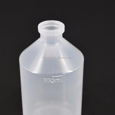 China Medical Pharmaceutical Pharmaceutical Vial Injection 100ml Vaccine Plastic Bottle With Rubber for sale