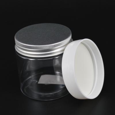 China CANDY Food Grade 50ml 150ml 200ml 300ml 400ml 1000ml Round Clear Plastic Kitchenware Tea Pet Flowering Cosmetic Powder Bottle for sale