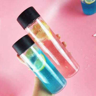 China Plastic Beverage 300ml 400ml 500ml PET Beverage Fruit Juice Milk Tea Bottle for sale