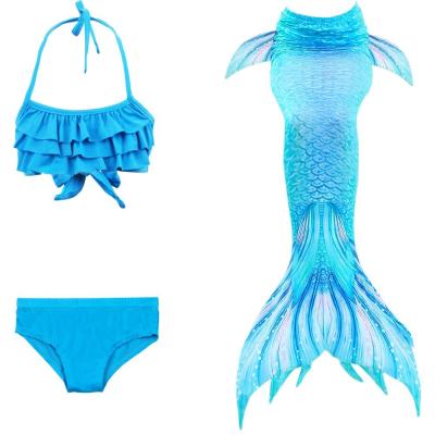 China Children's Little Mermaid Tail Cosplay Costume Anti-UV Girls Beach Wear Bikini Swimwear Swimwear Kids Mermaid Tail Cosplay Costume for sale