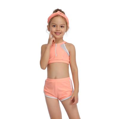 China Custom Made Swimwear Two Piece Set Anti-UV Kids Swimwear Bikini Kids Plus Size Swimwear for sale