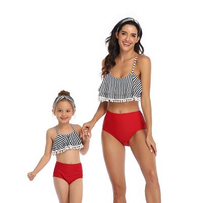 China Girls Matching Mother And Daughter Swimwear Family Swimwear Anti-UV Two Pieces Bikini Set Swimsuits for sale