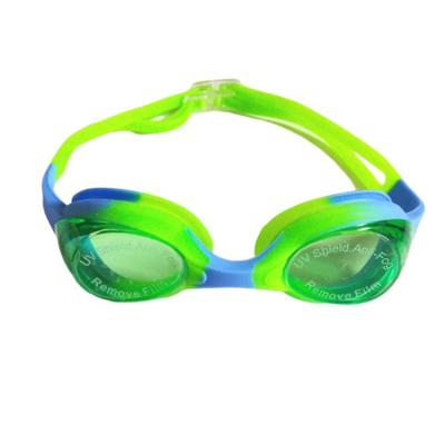 China Ergonomic 3D Design Shape To Child Professional Swimming Goggles Anti Fog UV Kids Sports Eyewear Swimming Goggles With Earplugs For Kids for sale