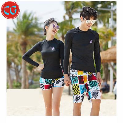 China Anti-UV Plus Size Long Sleeve Swimwear Set Sunscreen Quick-drying Couples Swimwear Swimsuits for sale