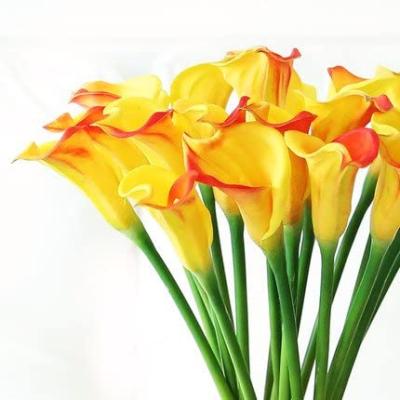 China Truly Feel Common Home Decor Calla Lily Flower Long Stem Calla Lily Bulbs Real Touch Artificial Flowers Bundle Soft PU Calla Lily for sale