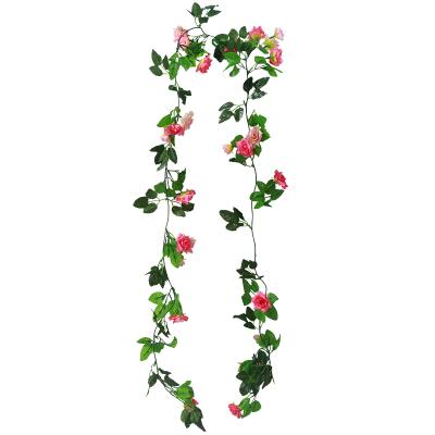 China Really Feel Good Quality Rose Ivy Vine Green Leaves Garland From Manufacturers For Wall Home Decor Hanging Artificial Flowers for sale