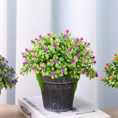 China Really Feel Manufacturers Supply Simulated Mini Green Plant Artificial Flowers Plastic Potted Plants For Decoration for sale