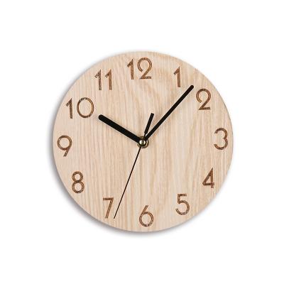 China Modern LUMINOVA 2022 New Product Home Decoration Wooden Wall Clock For Living Room Ramadan Gift for sale