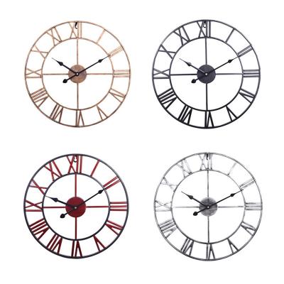 China LUMINOVA Modern Vintage Metal Wall Clock Home Decor Industrial Wall Clock for sale