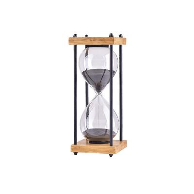 China Minimalist 2022 Home Decor Children's Hourglass Sand Art Sand Timer Metal Hourglass Moving Sand Clock With 30 Minute for sale