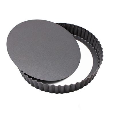 China Sustainable Carbon Steel Non-Stick Cake Molds Bakeware Removable Living Bottom Pan Pan for sale