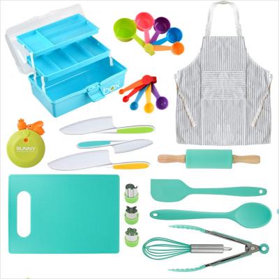 China 23PCS Silicone Set Kids Children Baking Tool Kits Set Cooking Kits Baking Kitchen Set Kit For Kids for sale