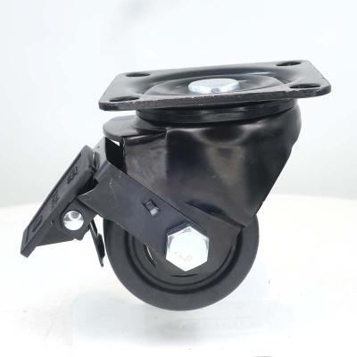 China Customized High Quality OEM Black Steel Wheel Rigid Nylon Wheel Heavy Duty Wheel Metal Industrial Caster Caster for sale