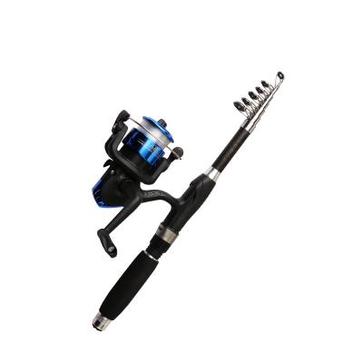 China Wholesale Glass Telescopic Lightweight Fishing Rod Large Carbon Fiber Sea Rod Fishing Pole Set and Reel for sale