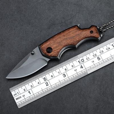 China Folding Non-variable Wooden Knife Pocket Damascus Handle Outdoor Survival Hunting Knives for sale