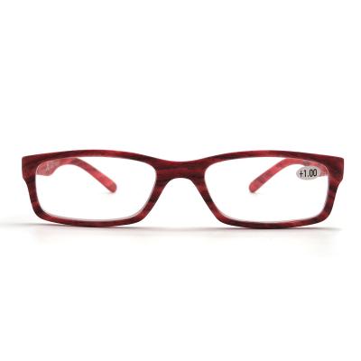 China Fashion Slim Ladies Women Red Square Plastic Reading Glasses for sale