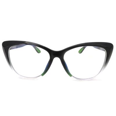 China Custom Plastic PC Logo Fashion Cat Eye Glasses Optical Frames for sale