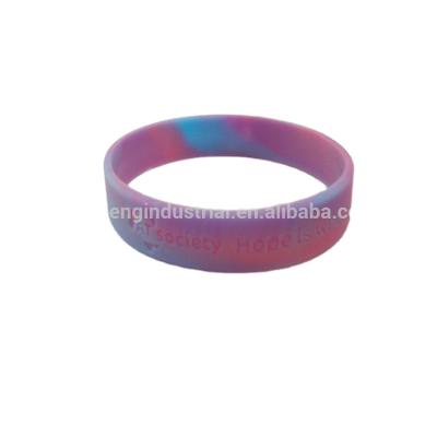 China 2021 promotion cute camouflage cheap silicone wristband colorful silicone wristband for sale