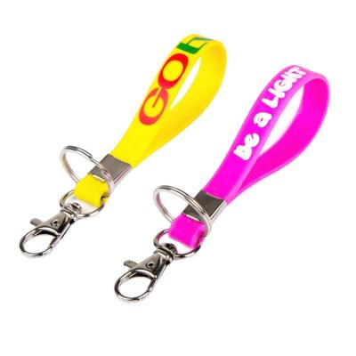 China Promotion Gift 2021 Fashion Transparent Cheap Silicone Custom Silicone Key Chain Key Chain for sale