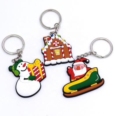 China Christmas Gifts Christmas Gifts Customize Snowman And Burger Design Hot Sales Soft PVC Keychains Keychains for sale