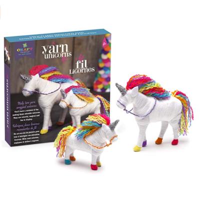 China Educational Toys Funny Children's Educational Handmade Craft Art Unicorn Yarn Set Toy Gift DIY for sale